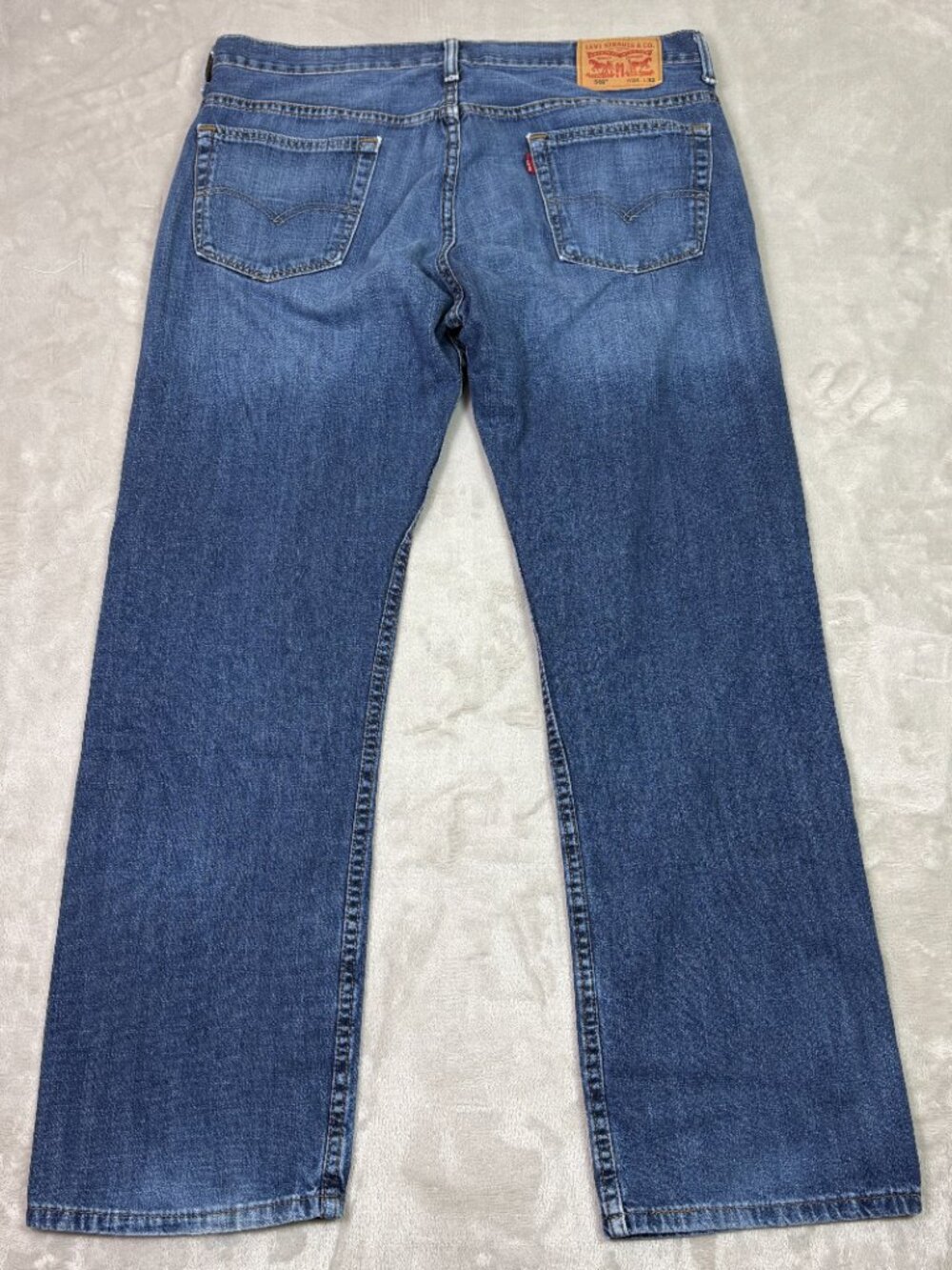 Levi's 569 Loose Straight Mens Fits 36x31 (Tag 34x32) Dark Wash Blue Jeans Baggy - Picture 4 of 10